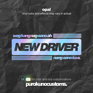 NEW DRIVER v3 WITTY NEW DRIVER WATERPROOF CAR VINYL DECAL STICKER BRING HUMOR TO THE HIGHWAY