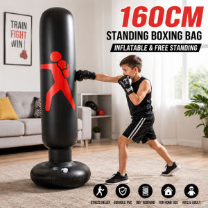 160 cm Inflatable Standing Punch Bag Portable Punch Bag Softness and Comfort Inflatable Punch Bag