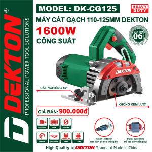 1600W Máy cắt gạch (đá) dùng điện Dekton 125mm DK-CG125/ giao màu ngẫu nhiên