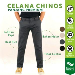 celana chino pria panjang distro premium BEST SELLER REAL PICT celana chino panjang pria Silm fit melar tebal