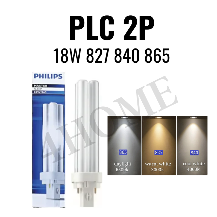 Philips Master PL-C / PLC 2 Pin 2P 18W Light Tube 827 840 865