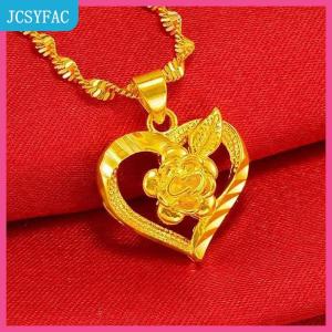 JCSYFAC Mặt dây chuyền màu Vàng tổ chim May Mắn Cỏ Ba Lá hoa trái tim dangle cho phụ nữ quyến rũ trang sức vòng cổ Phụ kiện tiệc Cưới Quà Tặng