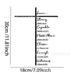 Black Metal Cross Wall Art Hanging Christian Metal Art Steel Decor Modern Fashion Hanging Decoration For Home Office
