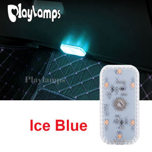 LED Touch Light Mini Wireless Car Interior Lighting Auto Roof Ceiling Reading Lamp for Door Foot Trunk Storage Box USB Charging