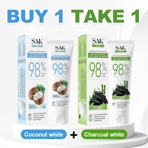 [BUY2 TAKE2]SAK Whitening Toothpaste Bamboo Charcoal Coconut White Stain Removal Fluoride Free
