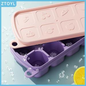 ZTOYL 1Pc 8 Cell Food Grade Silicone Mold Ice Grid With Lid Ice Case Tray Making Mould Ice Storage Box Reusable DIY Kitchen Gadget