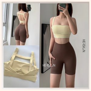 Bộ đồ tập gym nữ mùa hè Áo bra Quần ngố tập yoga nữ HERSIGN-SMIX13N20