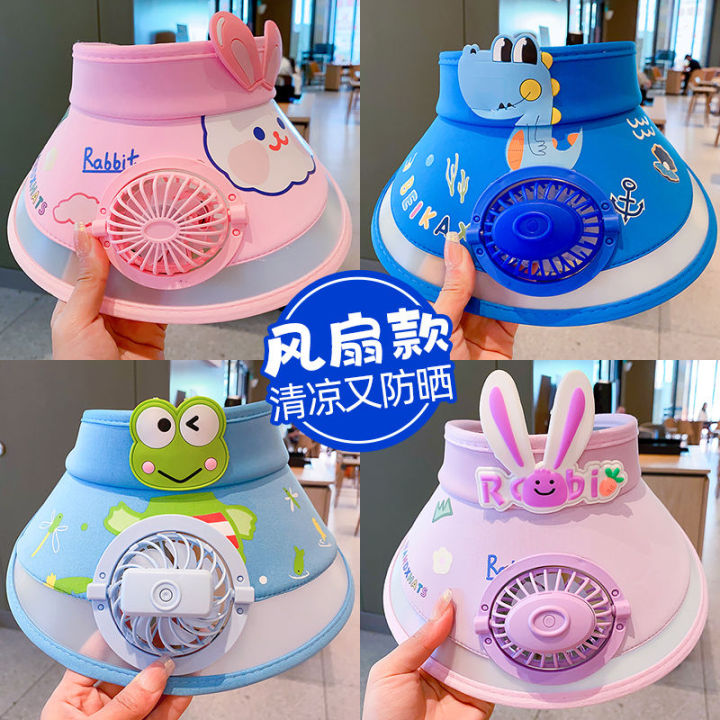 Children's hat with a fan charging summer sun protection hat UV