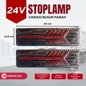 1 Set - 24Volt Stoplamp Lampu Rem Belakang Running Truck Universal Waterptoof - Part 3