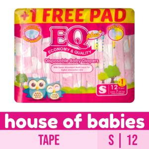 EQ Plus Budget Pack Small 12 - Tape Baby Diapers