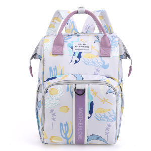 Cross-Border New Arrival Large Capacity Baby Bag Oxford Cloth Lightweight Backpacks Mummy Backpack Insulating Milk Bottle Warehouse Mummy Bag