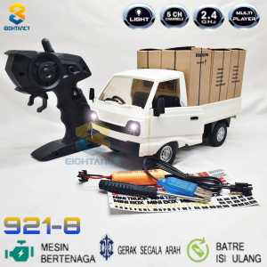 8T RC Car J01S Pick Up Cargo Truck 1:18 Scale 2.4GHz LED Full Accessories Mobil Remote Control Mainan Anak Laki laki Hobi Koleksi Mobilan Sedan Mobil Remot Kontrol Angkutan Barang M119