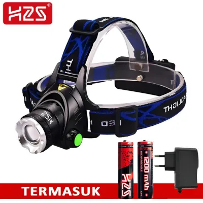 H2S Senter Kepala LED Zoom LED Cree XML T6 HS-568D - DHIORA STORE