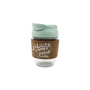 PO: DUAL GLASS MUG Tea and coffee Tumbler Leak Proof 350ml/540ml