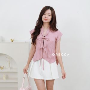 Meli Top Atasan Wanita Lengan Pendek Pita Imlek CNY Orecca