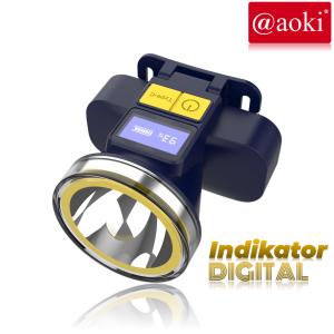Aoki BrightMax 30W Lampu Kepala LED Efisiensi Tinggi dengan Tampilan Baterai Digital