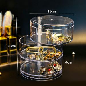 3/5 Tier Jewellery Box Transparent Jewellery Organizer Desktop Jewelry Box Table JewelleryCase Organiser