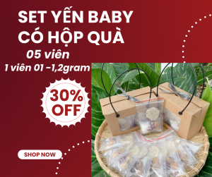 5 Set Yến Baby Đầy Đủ Đồ Chưng Cho 5 Lần Ăn Yến