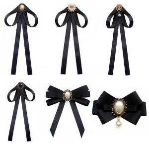 KODUS Formal Student Performance Uniform Collar Bowtie for School Costume Imitation Pearl JK uniform Tie Shirt Accessory Ribbon Brooches Cravat Neck Ties JK Bow Tie