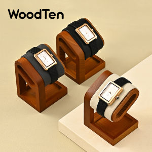 WoodTen Solid Wood Watches Display Stands Base Watch Necklace Bracelet Organizer Rack Bangle Scrunchie Headband Showcase Stands2026