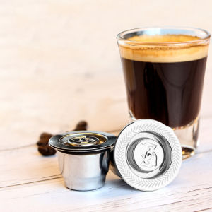 【i Cafilas】[NESC03] Reusable Refillable Coffee Capsule Filter Nescafe Espresso Stainless Steel Crema Maker Cups Pods for Nespresso InissiaLattissima Citiz&milkCreatistaExpert&MilkPixieEssenzaPhilips LOR Barista