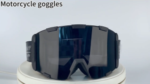 แว่นตาจักรยานยนต์แว่นตาเล่นสกีกันฝ้าป้องกันรังสียูวีพร้อมแผ่นโฟมเลนส์คู่สำหรับกีฬากลางแจ้งสโนว์บอร์ดขี่จักรยาน