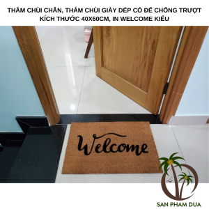 Thảm Cửa Sợi Tự Nhiên Chùi Chân và Giày Dép Sạch Hơn Với Mặt Thảm Dạng Sợi Đứng