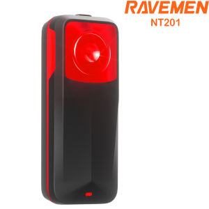 RAVEMEN NT201 Bike Radar Tail Light Smart Rear Radar Taillight Brake Sensing Lamp Compatible with Garmin Wahoo Rechargeable USB