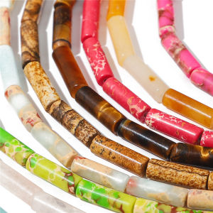 New 30Pcs/Bag 4x13mm Natural Stone Tube Beads for Needlework Jewelry Making DIY Bracelet Accessories