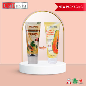 Valenno Lightening Exfoliating Gel Papaya 100ml - Gel pembersih wajah untuk semua jenis kulit