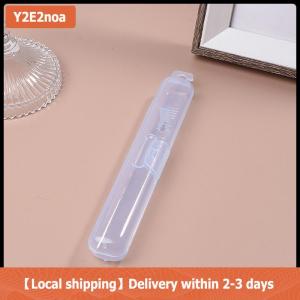 【Local shipping】 1pc Transparent Toothbrush Storage Box Cases Hygienic Travel Portable Holder Container Toothbrush Box Organizer Bathroom Tools