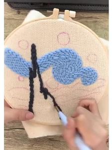 SG STOCK DIY Punch Needle Embroidery Kit DIY Textured Wall Art Embroidery Kit Beginner-Friendly Rug Punch Needle Craft Set