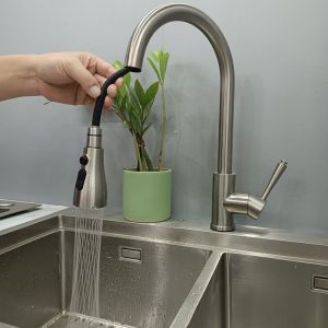 [FREESHIP] Vòi chậu rửa bát dây rút nóng lạnh inox 304 cao cấp MOONOAH MN-623-2