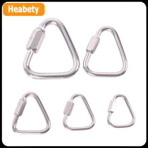【2-3 days delivery】 Triangle Carabiner Stainless Steel Keychain Snap Clip Hook Buckle Screw Lock
