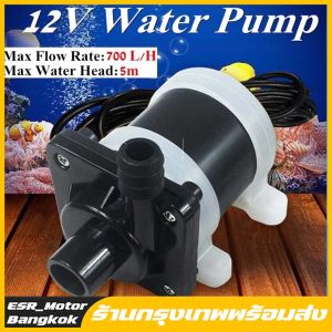 【จัดส่งจากกทม】DC 12V ปั๊มน้ำมอเตอร์พลังงานแสงอาทิตย์ 700L/H ปั๊มน้ำจุ่มแม่เหล็ก