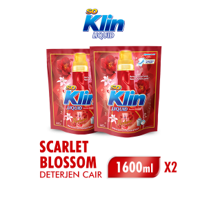 [Paket isi 2] SOKLIN Deterjen Cair Red 1600ML