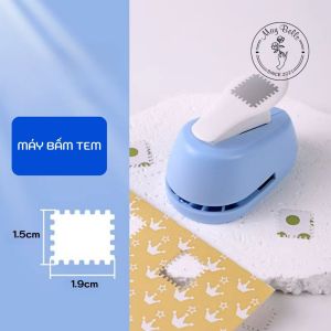 Máy Bấm Tem Hình Răng Cưa May Bells Máy Dập Nổi Tem Bưu Điện Handmade Làm Thiệp Scrapbook Sticker