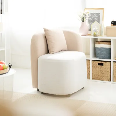 Koncept Furniture โซฟา 1 ที่นั่ง KC-PLAY รุ่น BEBE สีน้ำตาลอ่อน+หมอนอิงน้ำตาล (76x66x78 ซม.)