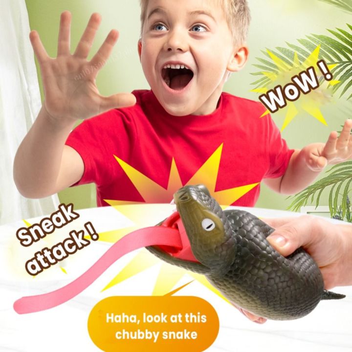 XUECHUANGYING Funny Toy Tongue Spitting Snake Toy Stretch Squeezing