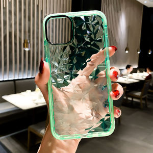 CrashStar Diamond Pattern Soft Clear Anti-fall Phone Case For iPhone 17 16 15 14 13 12 11 Pro Max Air Mini XS XR X 8 7 6 6S Plus + SE 2020 Transparent Silicone Phone Casing Shockproof Phone Cover Shell Top Seller