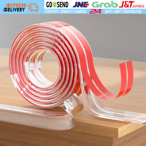 Lis Bumper Meja Pinggiran Transparan Karet Silikon Strip Pelindung Sudut Meja Stiker Tepi Meja  20Mm X 1 / 2 / 5 M