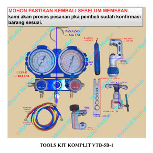 VTB5 FLARING TOOL KOMPLIT / tool set / TOOLS KIT KOMPLIT VTB-5B-1