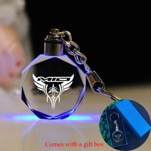 Yamaha aerox Keychain đèn LED 7 pha lê màu chìa khóa tùy chỉnh chuỗi xe máy Cá nhân phụ kiện trang trí chống lạc cho aerox 155 aerosports x