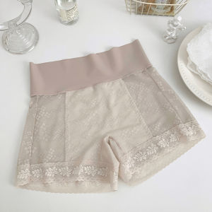 【GDR】High Quality Lace Safety Shorts Women Summer Mid Waist Seamless Soft Lace Safety Pants Ice Silk Safety Shorts 蕾丝安全裤