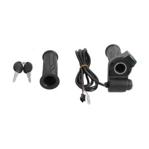Throttle Accelerator Handle Grip Universals Electric Bicycles Scooter Handlebar Grip Twist Throttle with LED Display