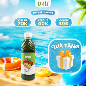 Mứt kiwi Déli - 1 lít - thịt quả tự nhiên chuyên dùng pha chế trà trái cây sinh tố
