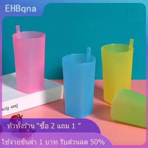[COD] EHBqna KITCHEN ถ้วยจิบสำหรับเด็กทารก1X พร้อมหลอดในตัวแก้วเครื่องดื่มแบบแข็ง