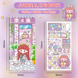 FREE STICKER DIARY JOURNALING HARDCOVER HANDBOOK NOTEBOOK BINDER NOTEBOOK LUCU CARTOON DIARY MINIBOOK MEMO KECIL BUKU MEMO LUCU MEMO JOURNALING BOOK SCRAPBOOK MOTIF KARTUN ALA KOREA