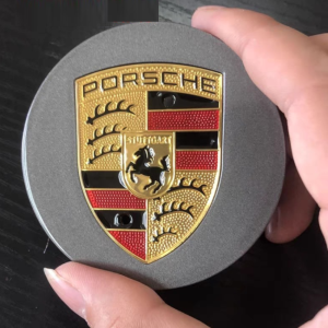 01 chiếc Logo chụp mâm ốp lazang bánh xe ô tô Poscher đường kính 75mm và 65mm mã BSJ-009