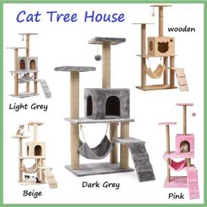 Large Cat Tree Cat Condo Bed Scratcher House Cat Tower Hammock Cat Tree
